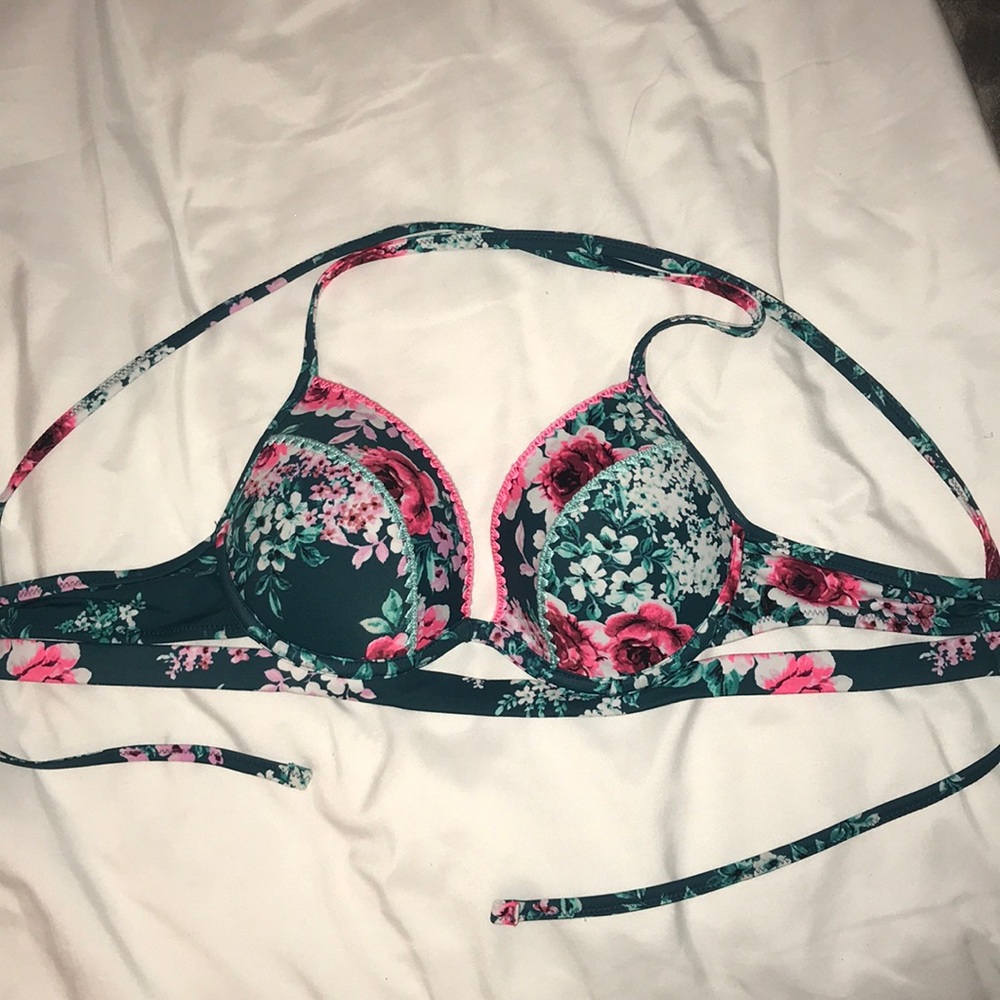 floral bathing suit top